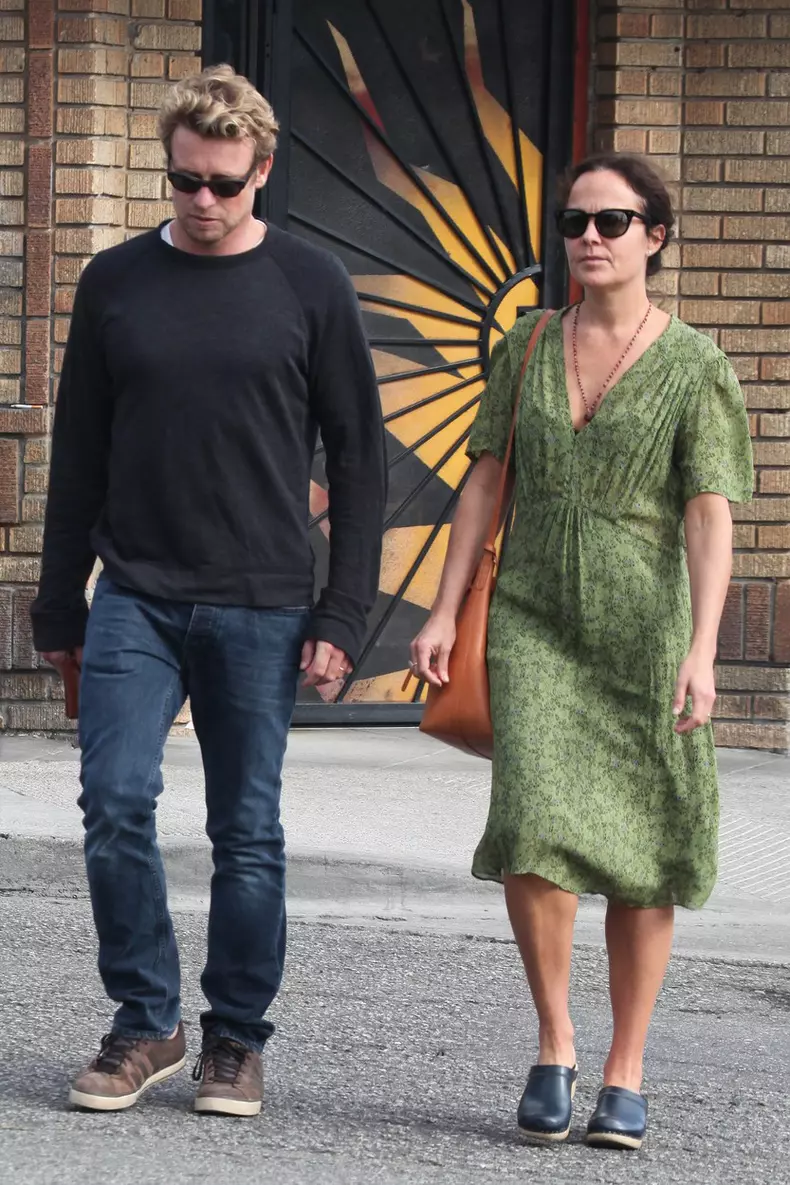 *EXCLUSIVE* Simon Baker and Rebecca Rigg dine at Gjelina Simon Baker, Rebecca Rigg