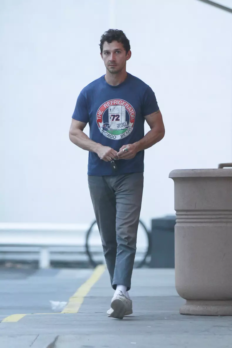 Shia Laboeuf stops by a local gas station to refill the tank of his new Vintage Chevy SS Camaro in Sherman Oaks!