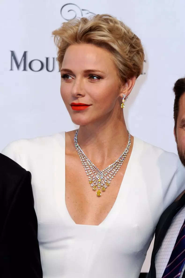 Montecarlo,Prince Alberto and Princess Charlene di Monaco attends at Festival de Television