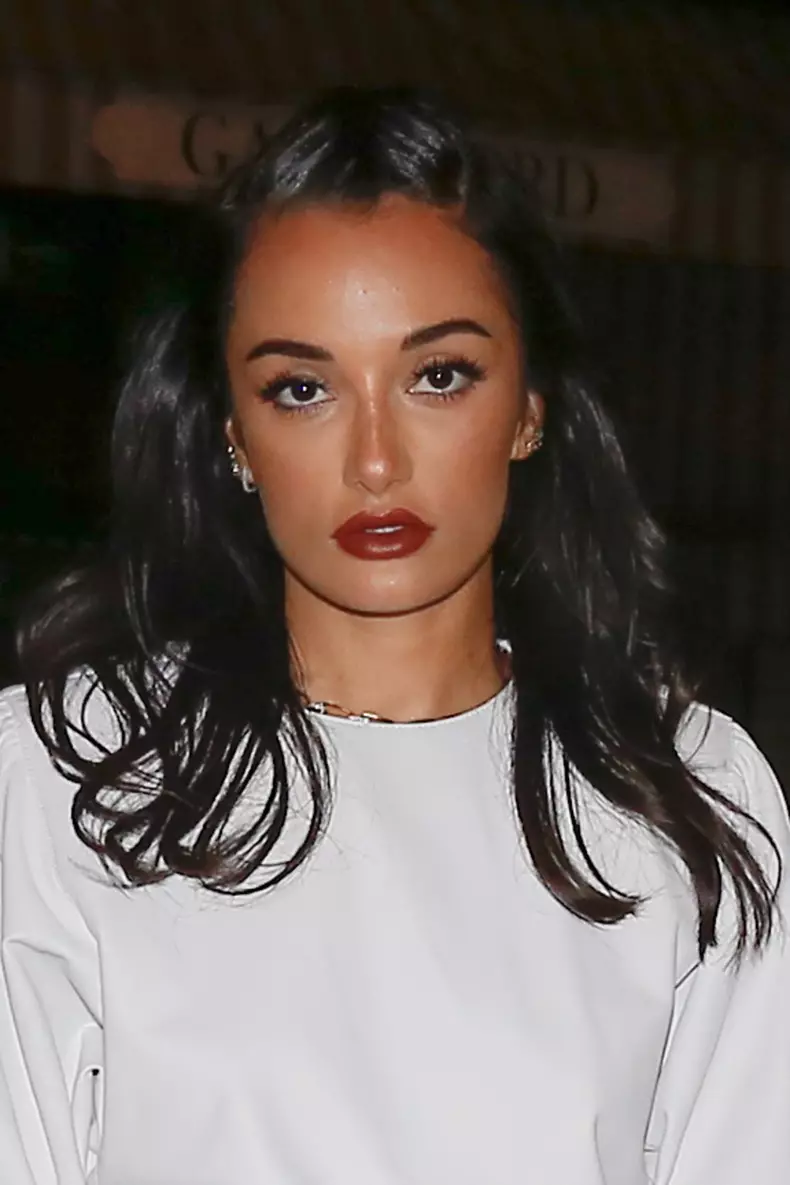 Amina Muaddi arriving at Isabel Marant Show during the Paris Fashion Week 2020