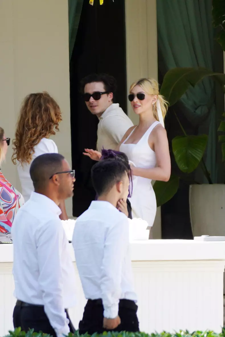 Newlyweds Brooklyn and Nicola Peltz look radiant as they step out for brunch on Sunday the day after their flashy Palm Beach nuptials.