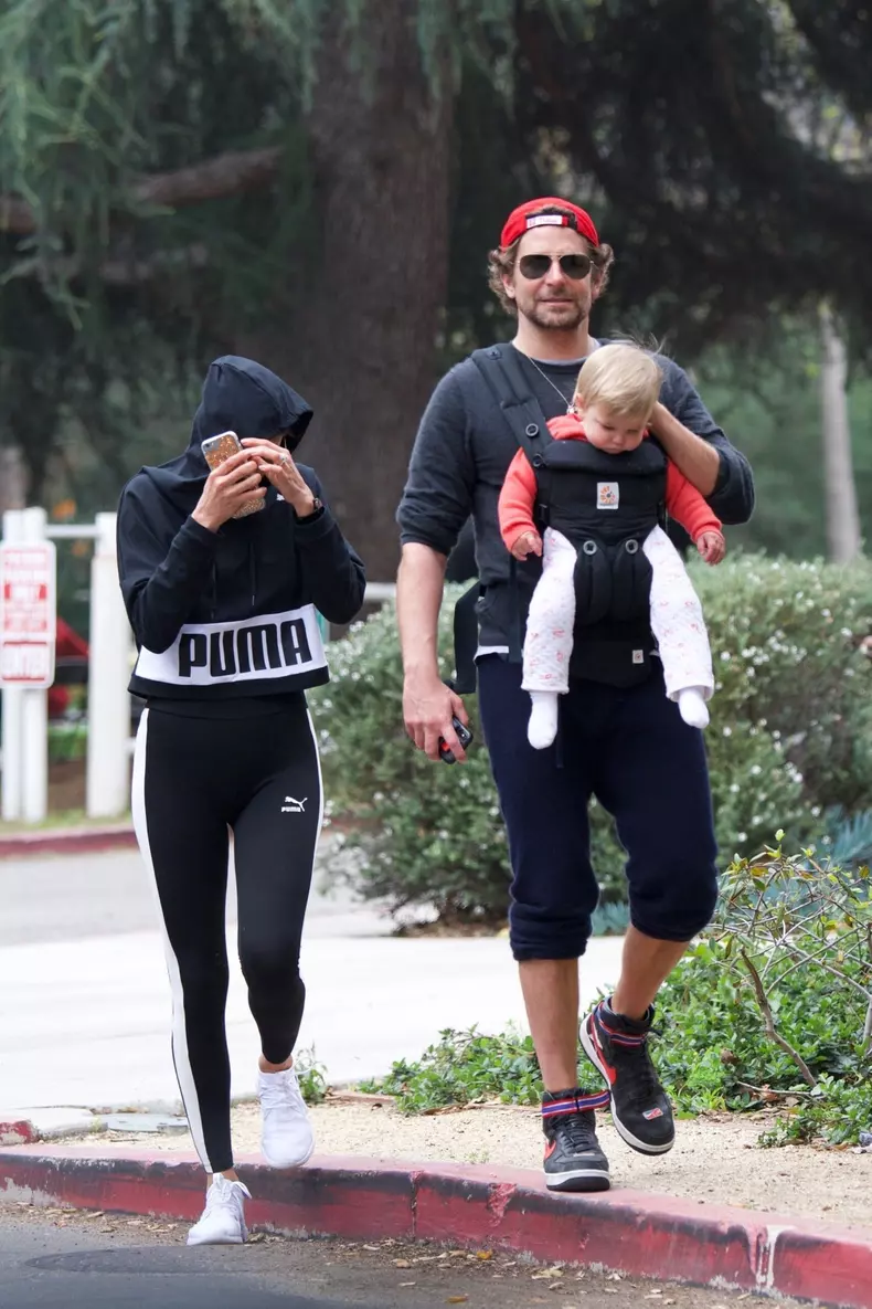 *EXCLUSIVE* Bradley Cooper and Irina Shayk taking their daughter to an Easter party