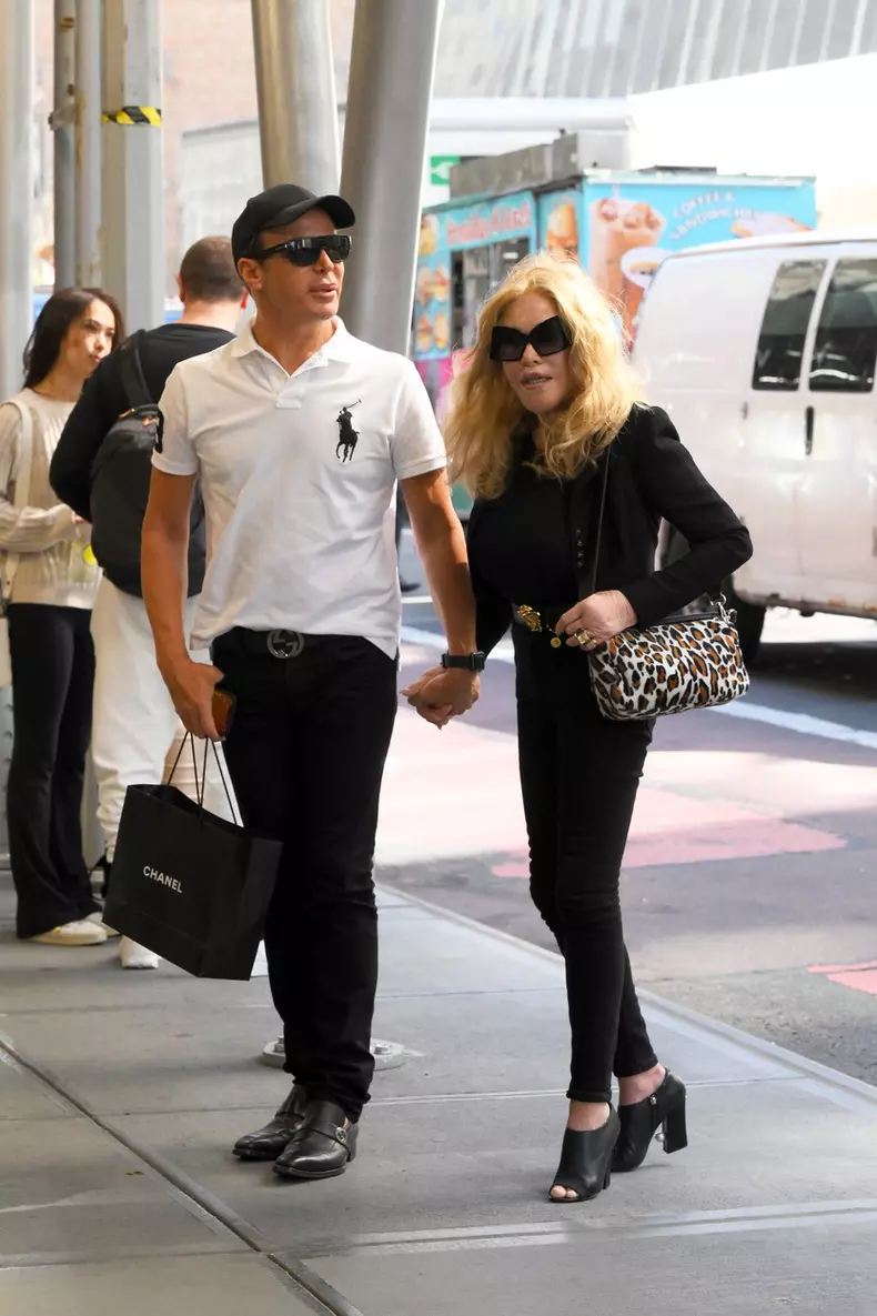 EXCLUSIVE: Jocelyn Wildenstein And Fiance Lloyd Klein Shopping  With Verina Marcel In New York City After Celebrating 25th Anniversary