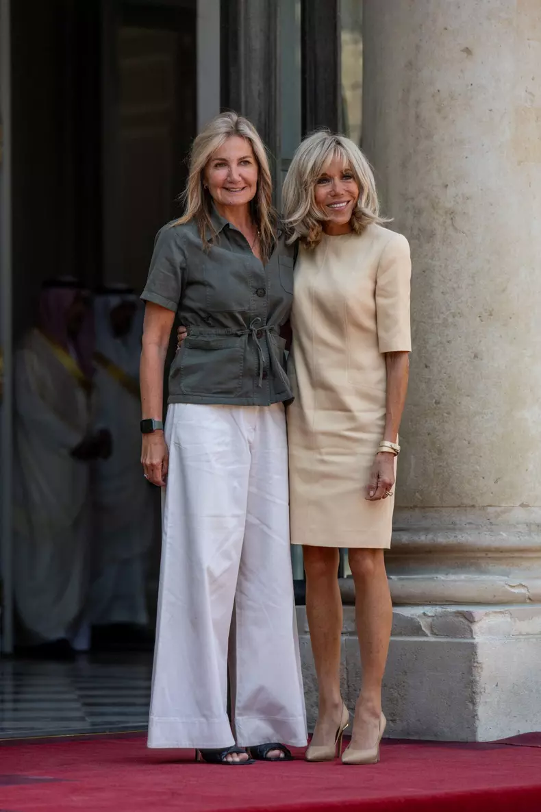 Brigitte Macron Receives Mareva Grabowski-Mitsotakis - Paris