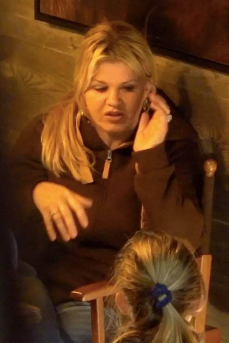 *EXCLUSIVE* **WEB MUST CALL FOR PRICING** Gina-Maria Schumacher with boyfriend Iain Bethke and mother Corinna during NRHA competition in Italy.