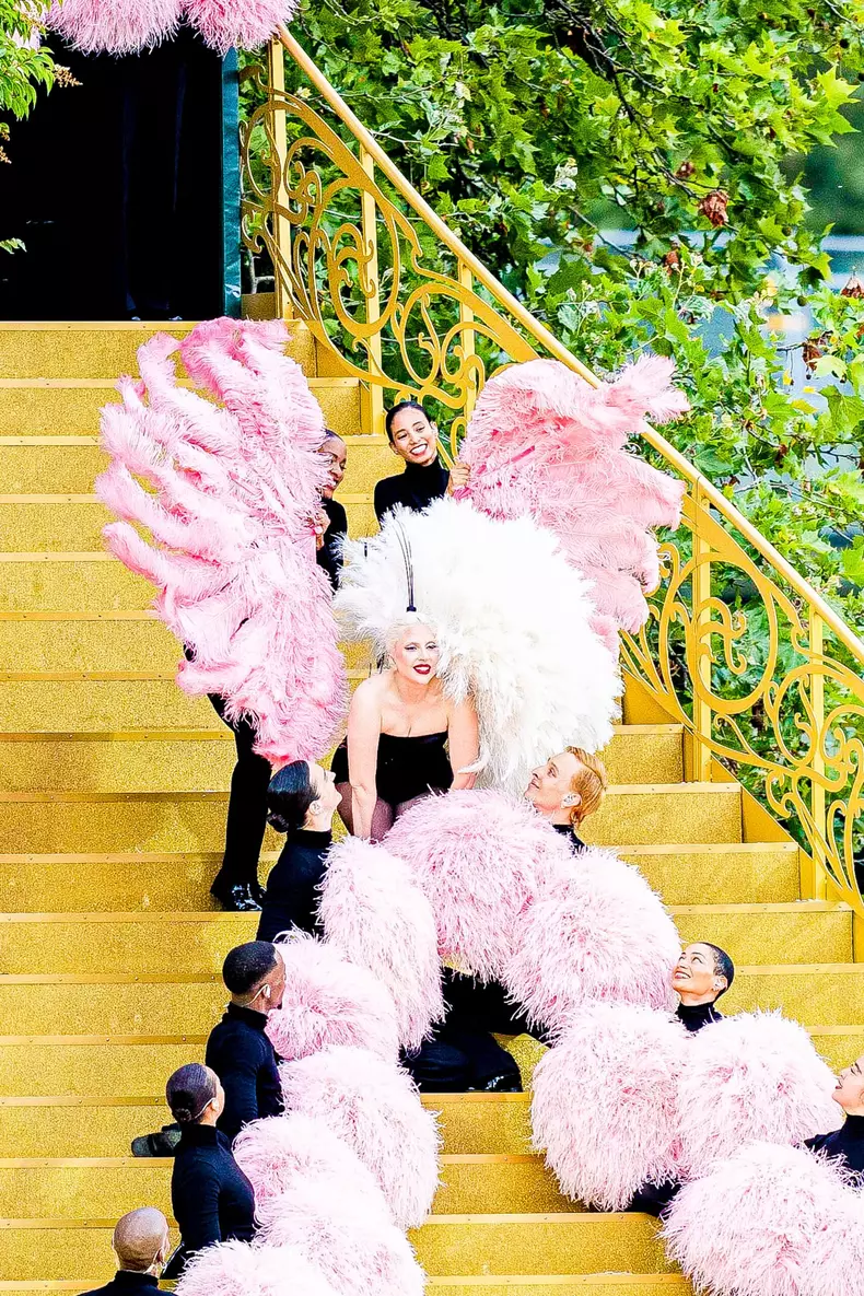 Lady Gaga en répétition de l’ouverture des jeux Olympiques (JO) de Paris 2024 sur la Seine à Paris
