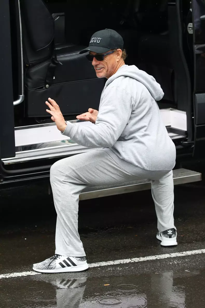 Jean-Claude Van Damme pictured on arrival at Sydney Airport.