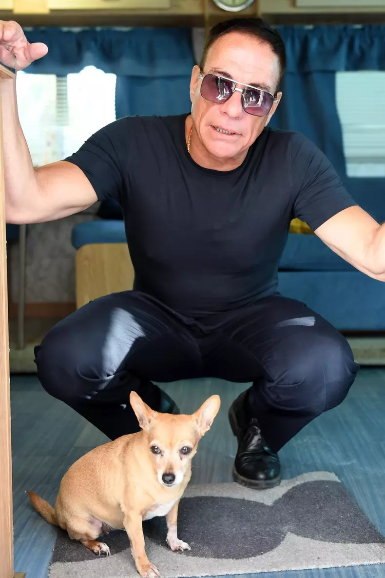 *EXCLUSIVE* 'The Muscles From Brussels' Jean Claude Van Damme pictured with film producer Andrea Iervolino on the set of "Kill Them All 2" directed by Valeri Milev and shot in Puglia.