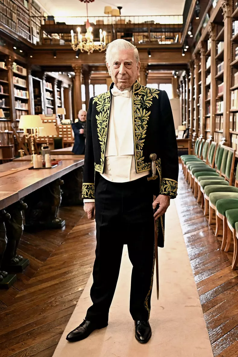 Nobel Prize Mario Vargas Llosa Enters The French Academy - Paris