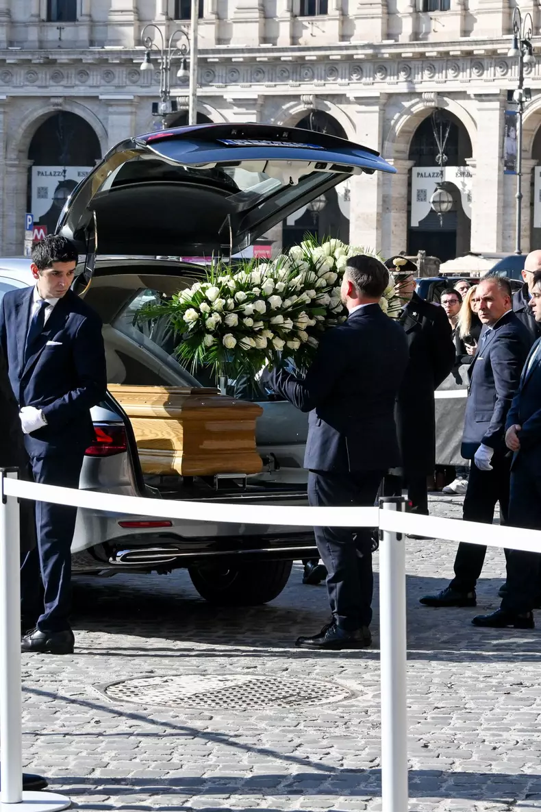 Rome, Death Of Valentino Garavani - Funeral - Exits