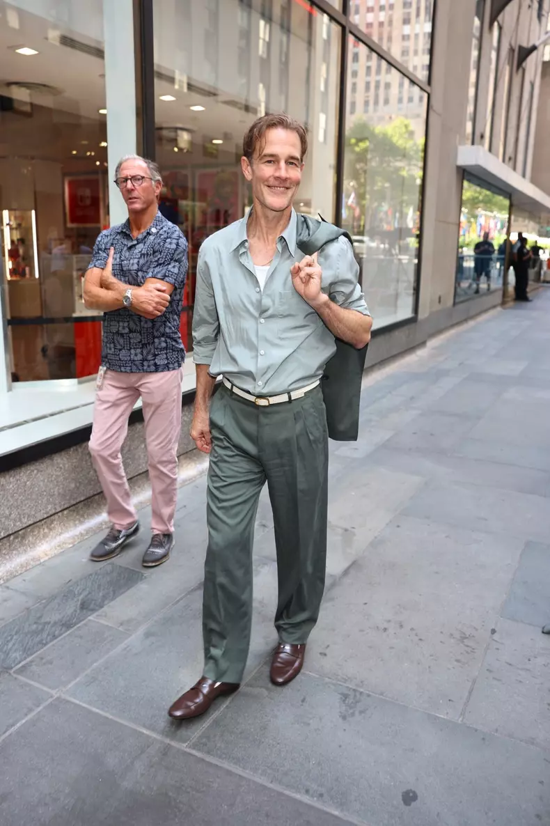 James Van Der Beek leaves the Today Show in New York
