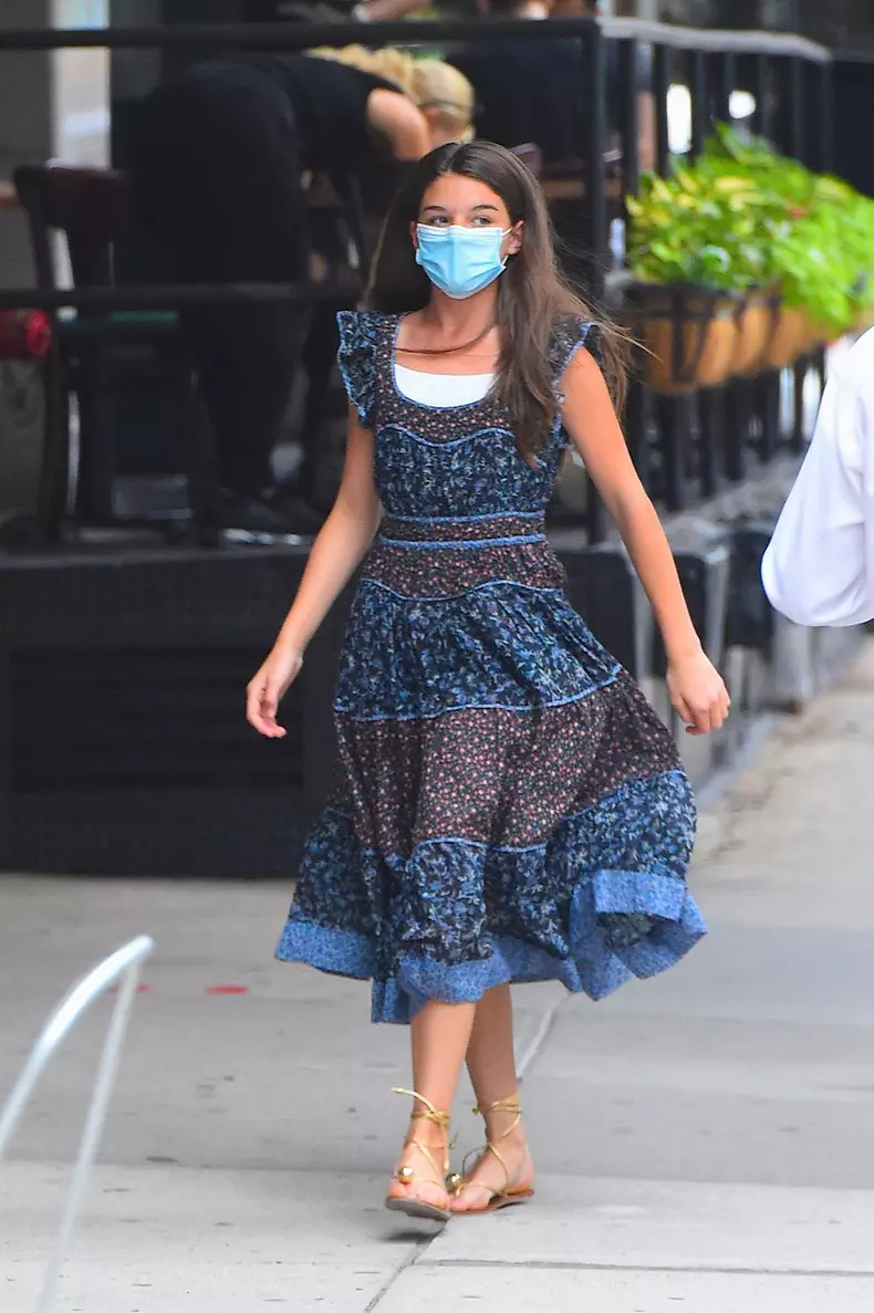 EXCLUSIVE: Katie Holmes and Suri Cruise seen out for dinner in Manhattan
