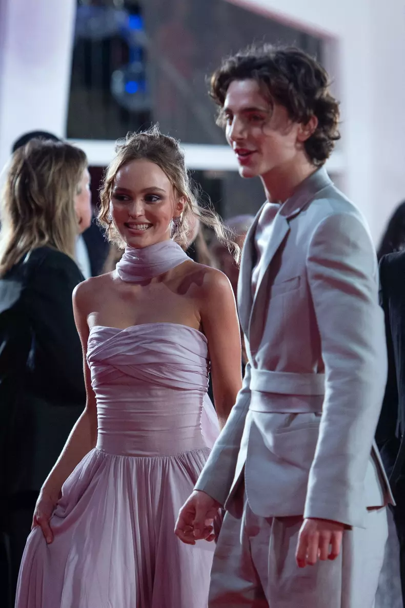 Venice - The King Premiere Lily Rose Depp and Timothee Chalamet
