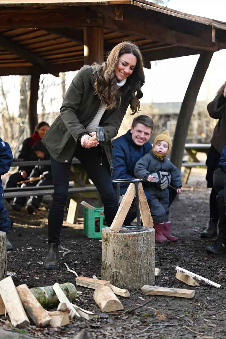 Catherine Duchess of Cambridge visit to Stenurten Forest Kindergarten, Copenhagen, Denmark - 23 Feb 2022
