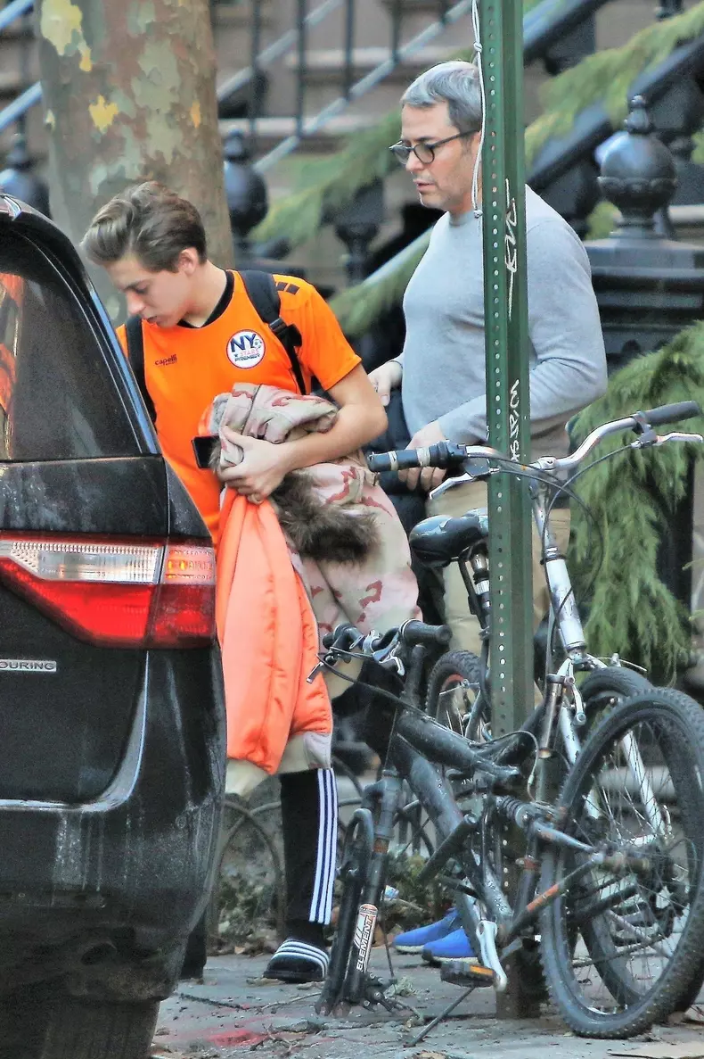 *EXCLUSIVE* Matthew Broderick takes his son James out to his Soccer game