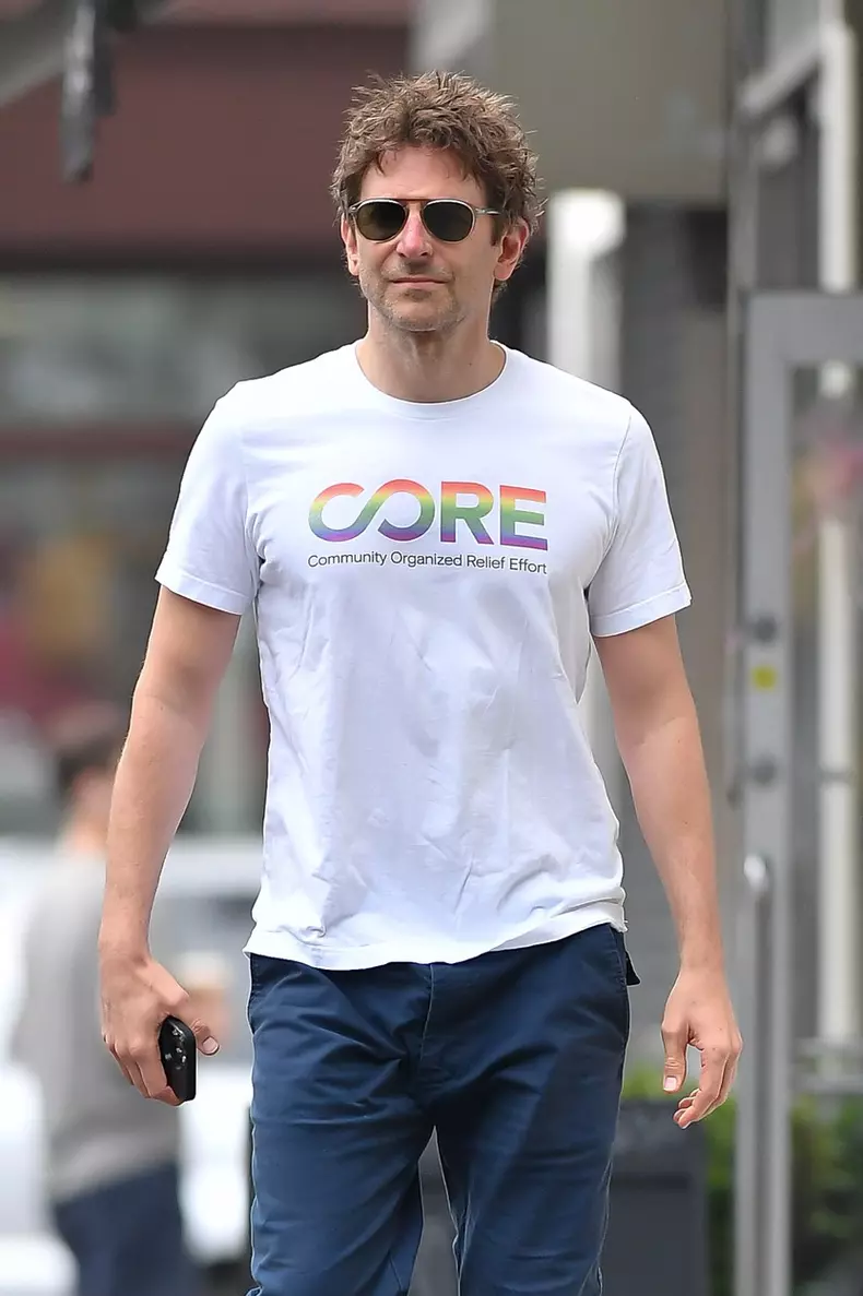 EXCLUSIVE: Bradley Cooper is Spotted Out on a Morning Stroll in New York City
