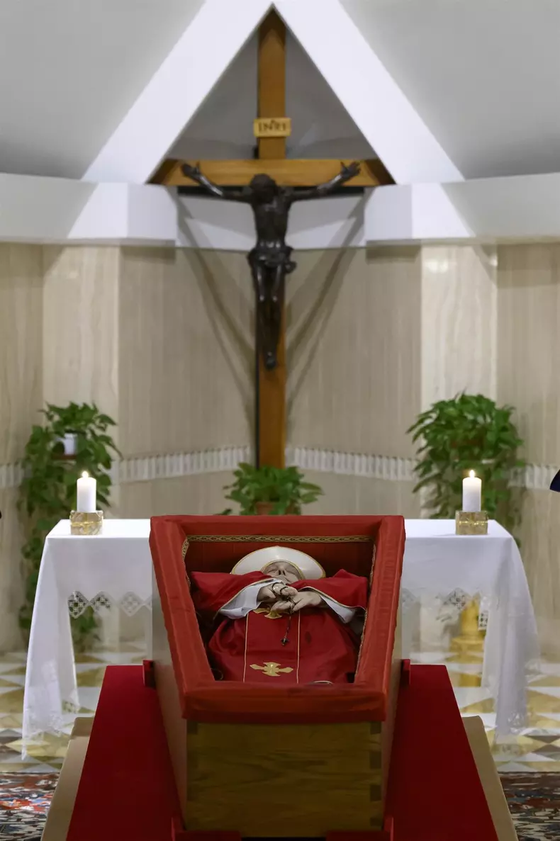 Rite of the Constatation of the Death of the Pontiff at the Chapel of Santa Marta in the Vatican