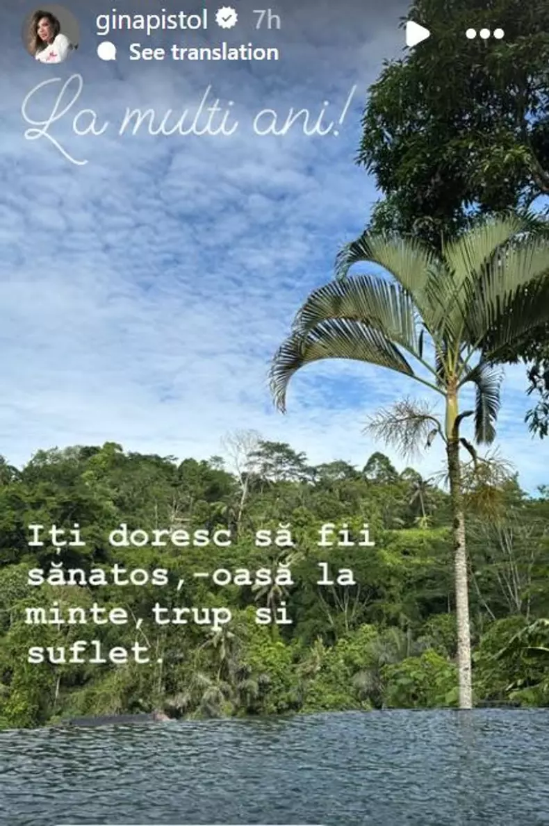 gina pistol mesaj pe instagram