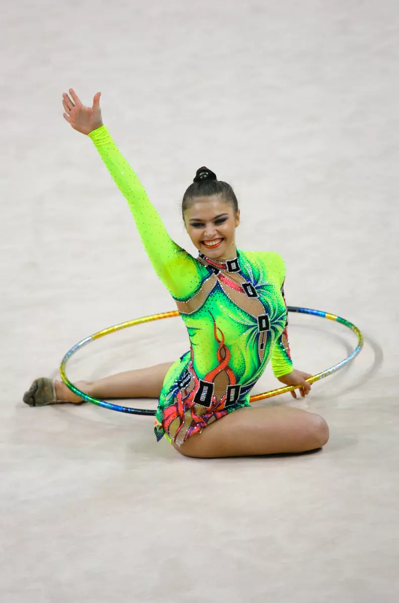 Alina Kabaeva performing with hoop