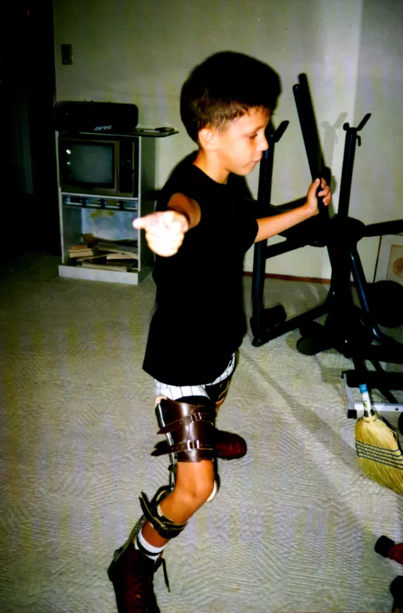 Here are exclusive photos of Michael Conner Humphreys - young Forrest Gump - living out his real life Gump adventure serving the US military in Iraq and Germany