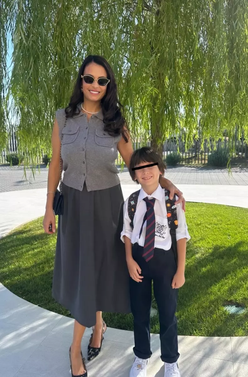 Anca Serea şi fiul său