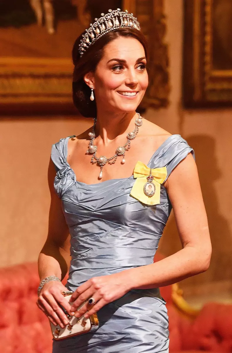 The Duchess of Cambridge attends the State Banquet for The King and Queen of The Netherlands