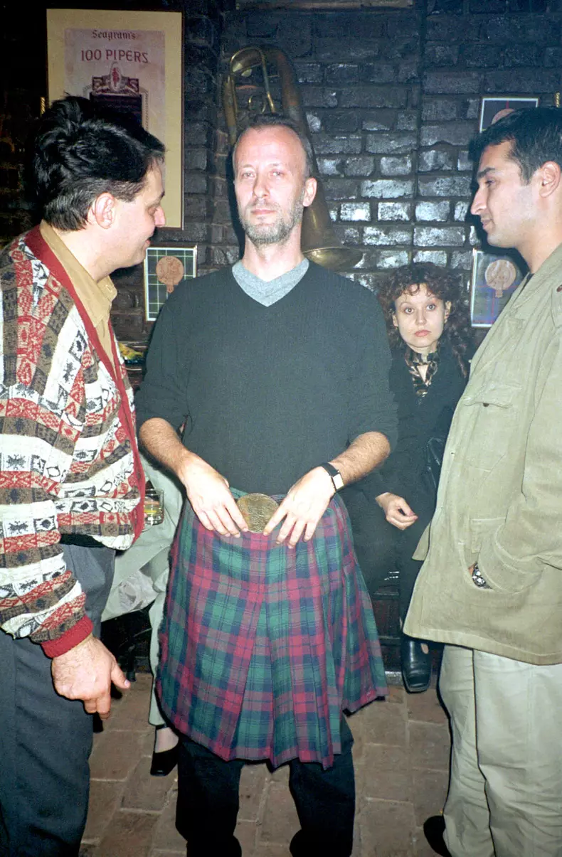 Andrei Gheorghe, purtand kilt, in 2008