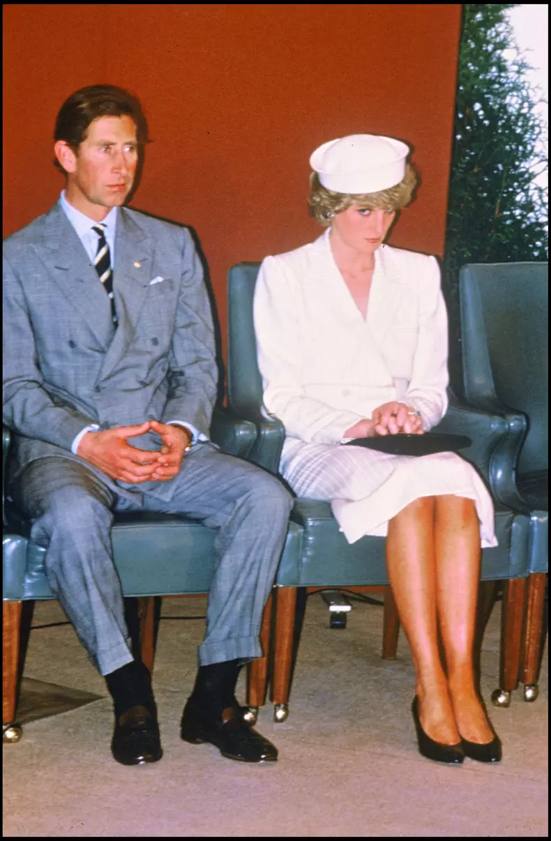 Gafa făcută de prințesa Diana în timpul unui prânz oficial
