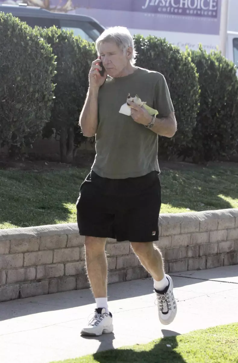 *EXCLUSIVE* Harrison Ford Keeps It Real And Eats Off Taco Truck