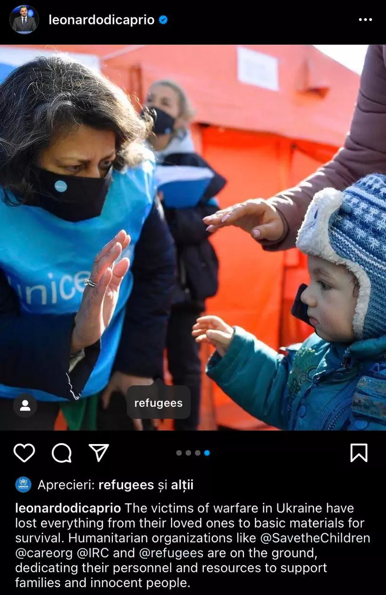 Leonardo DiCaprio refugiati