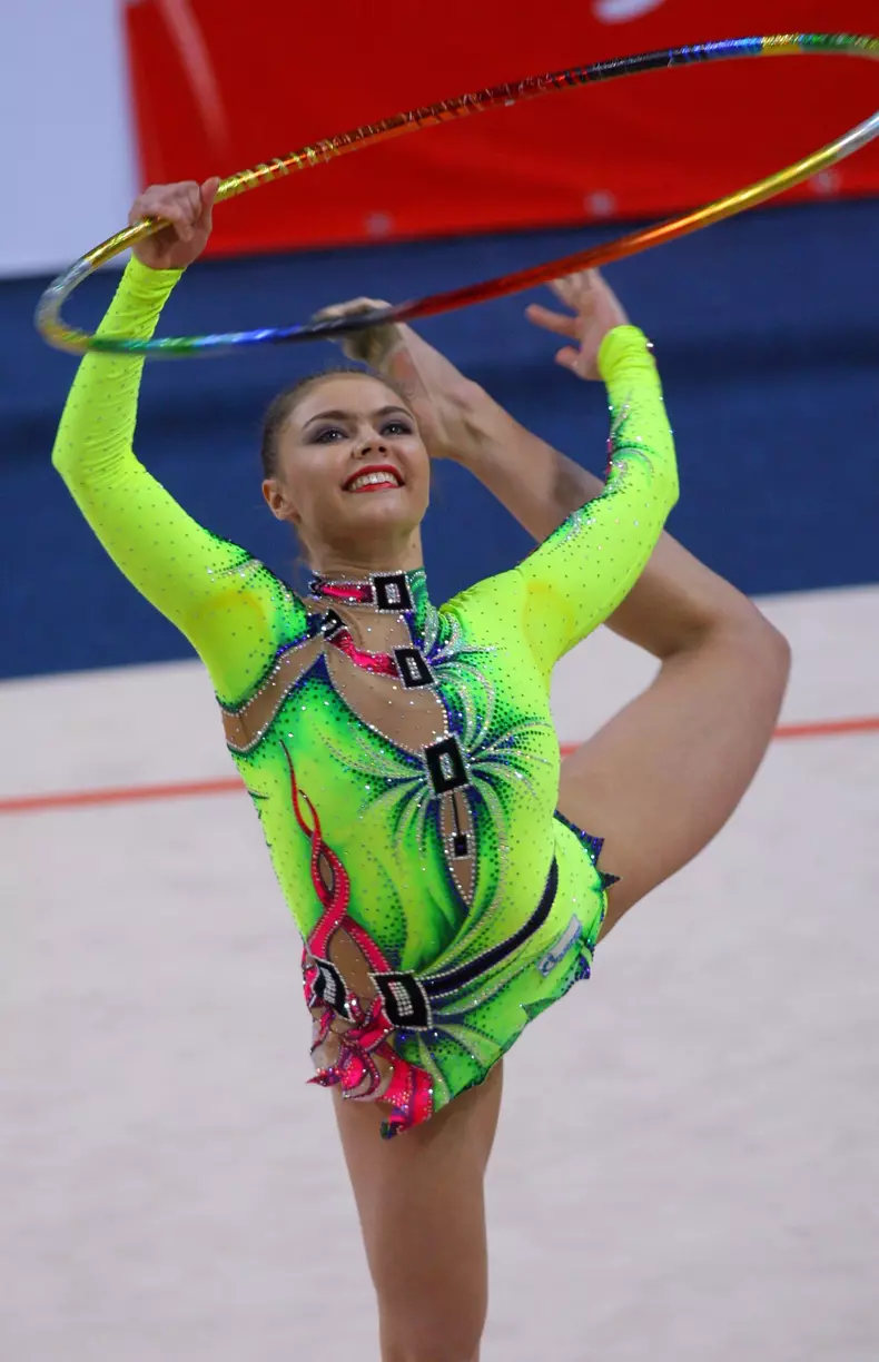 Alina Kabaeva performing with hoop