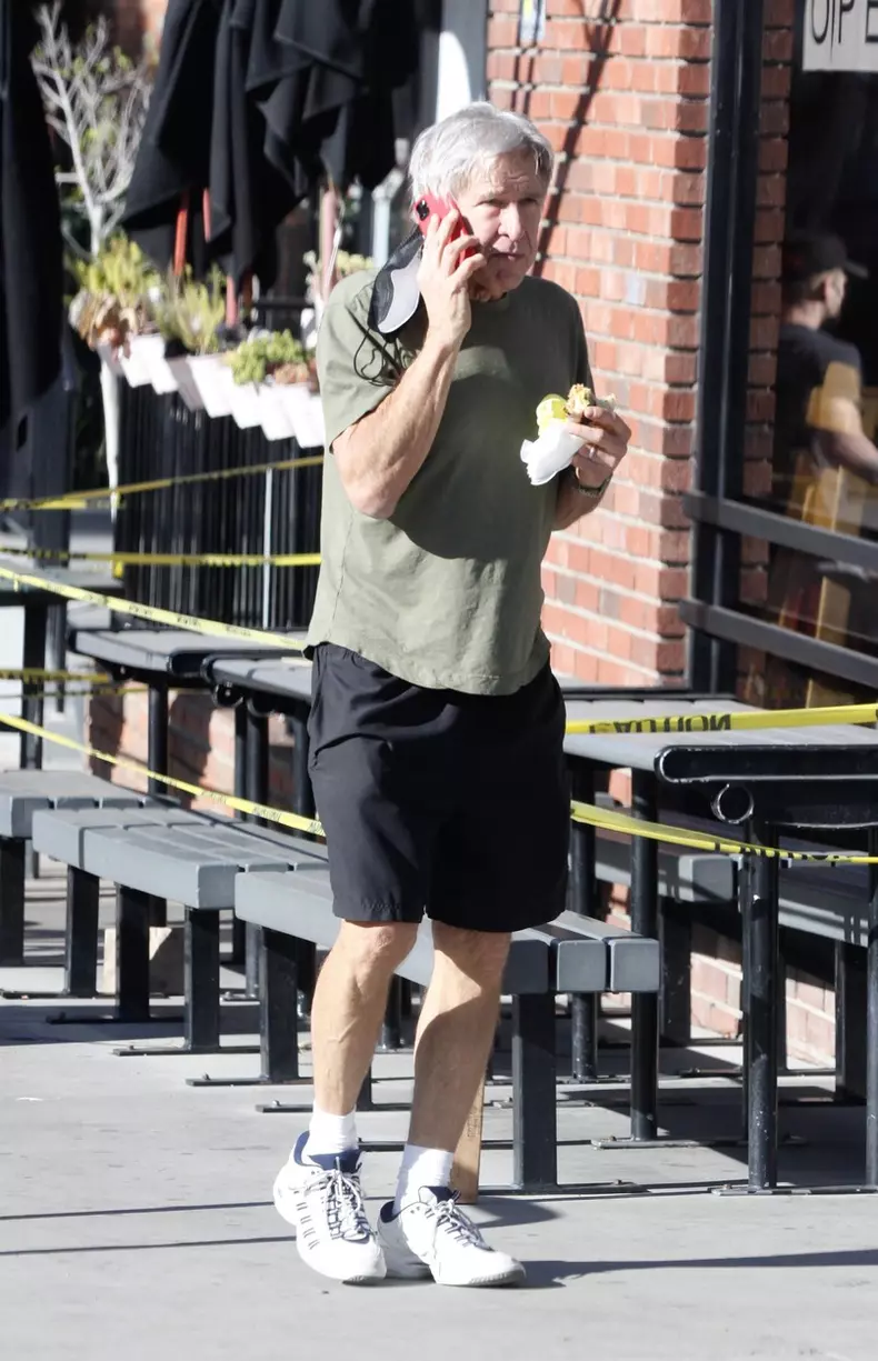 *EXCLUSIVE* Harrison Ford Keeps It Real And Eats Off Taco Truck