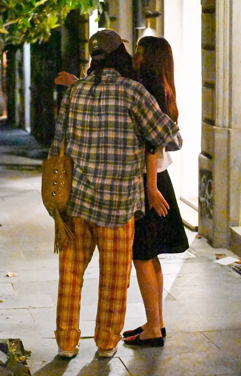 *EXCLUSIVE* Actress Dakota Johnson was shares an embrace with fashion designer Alessandro Michele after a dinner date in Rome