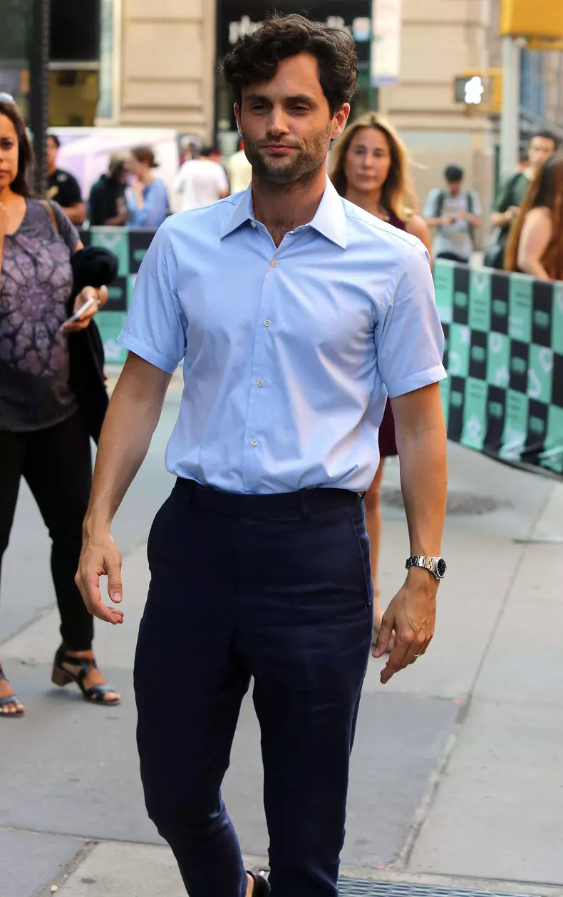 Penn Badgley made an appearance at Build Series