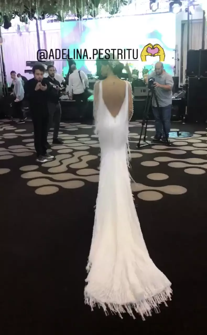 Adelina Pestrițu a îmbrăcat cea de-a doua rochie de mireasă