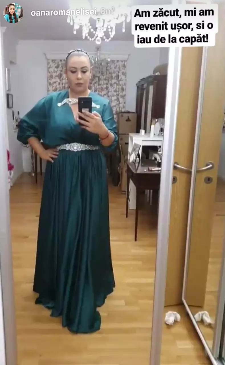 Oana Roman s-a simtit mai bine si a reusit sa mearga la petrecerea de botez