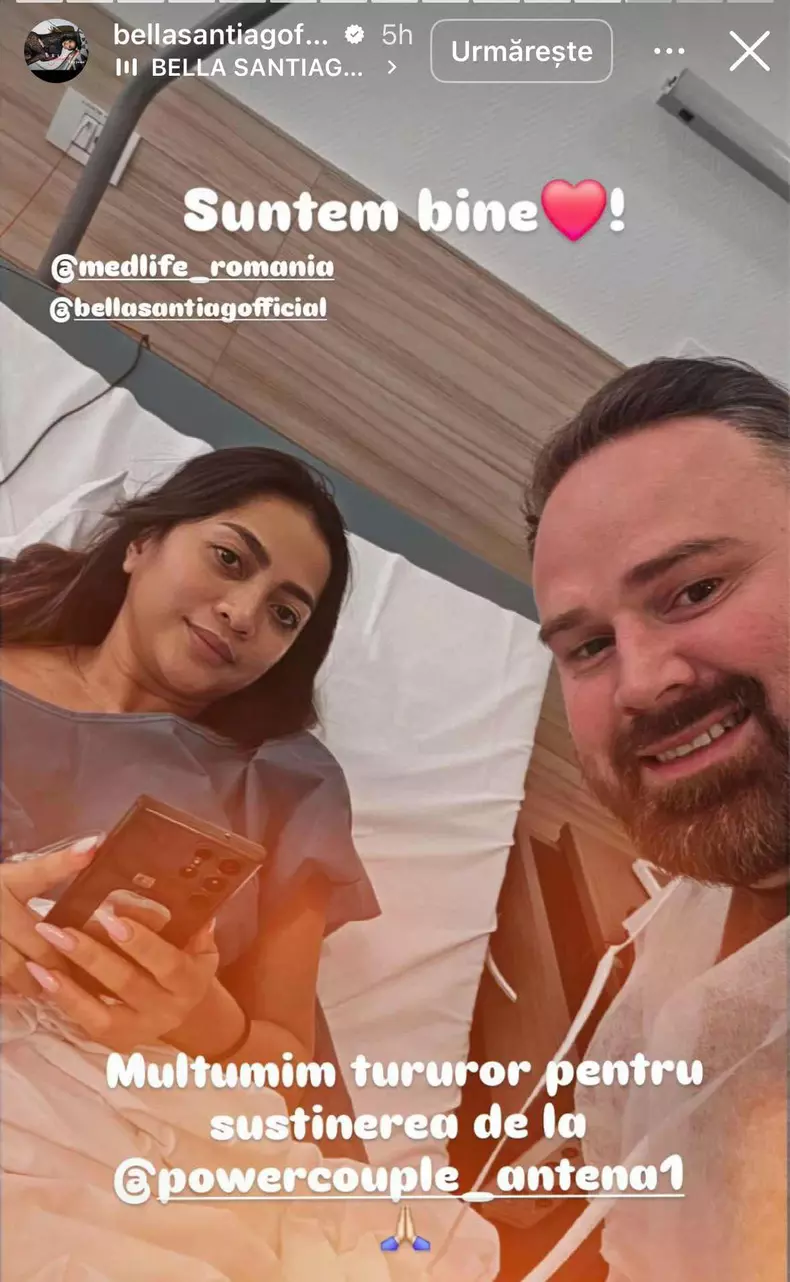 bella santiago si sotul ei in spital3
