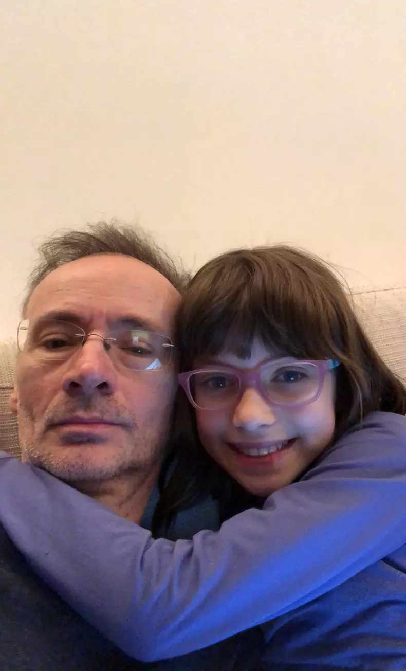 Mihai Albu și fiica lui Mikaela