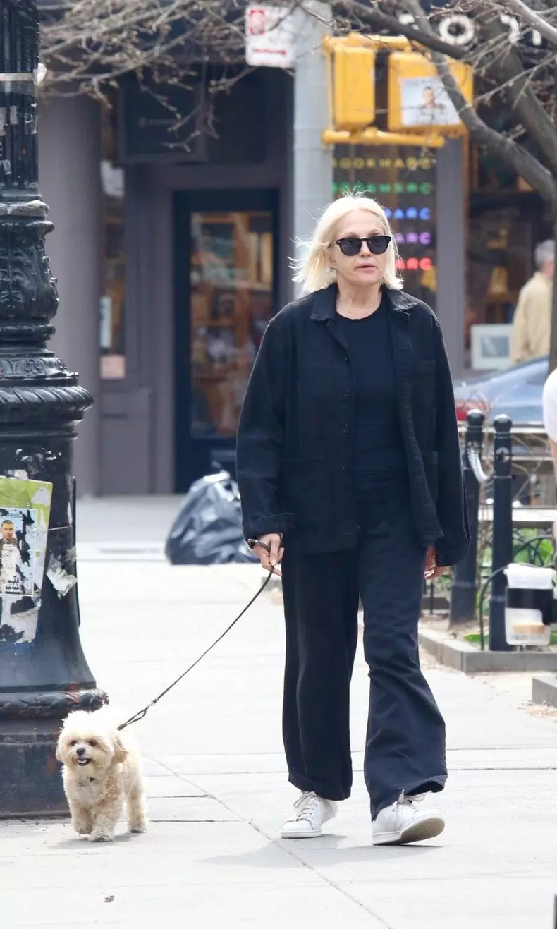 *EXCLUSIVE* 80s and 90s Hollywood star Ellen Barkin, 71, looks unrecognizable while walking her dog in NYC