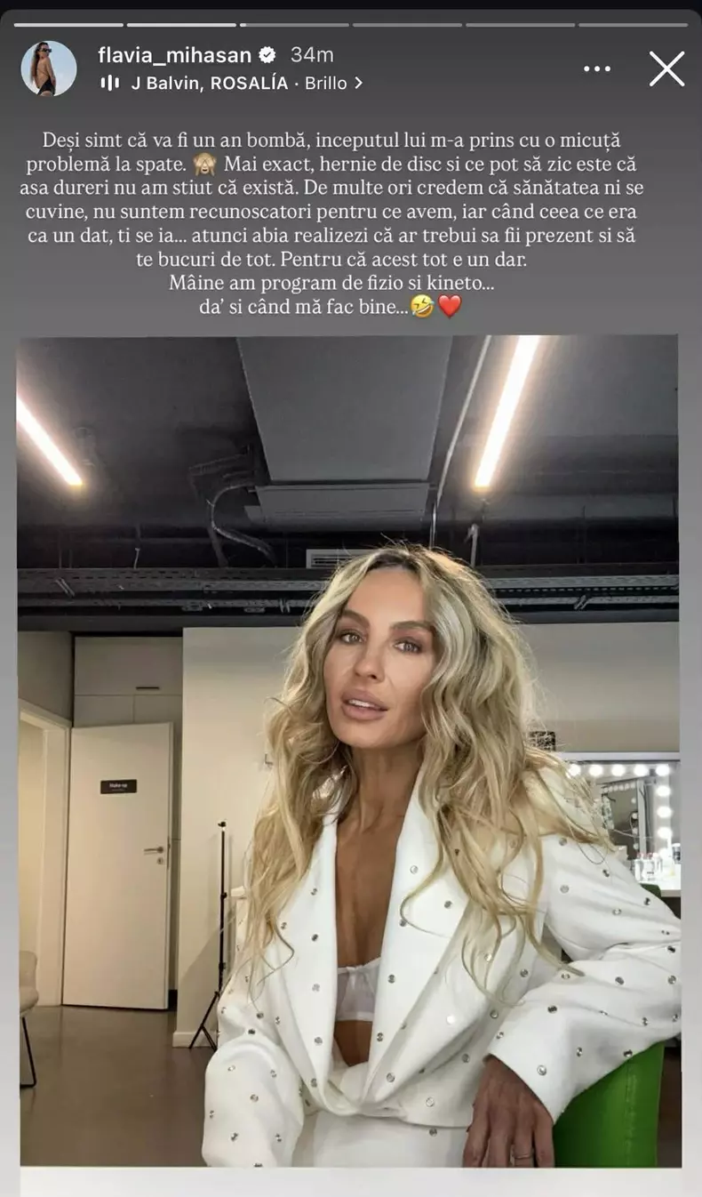 Flavia Mihășan, probleme de sănătate