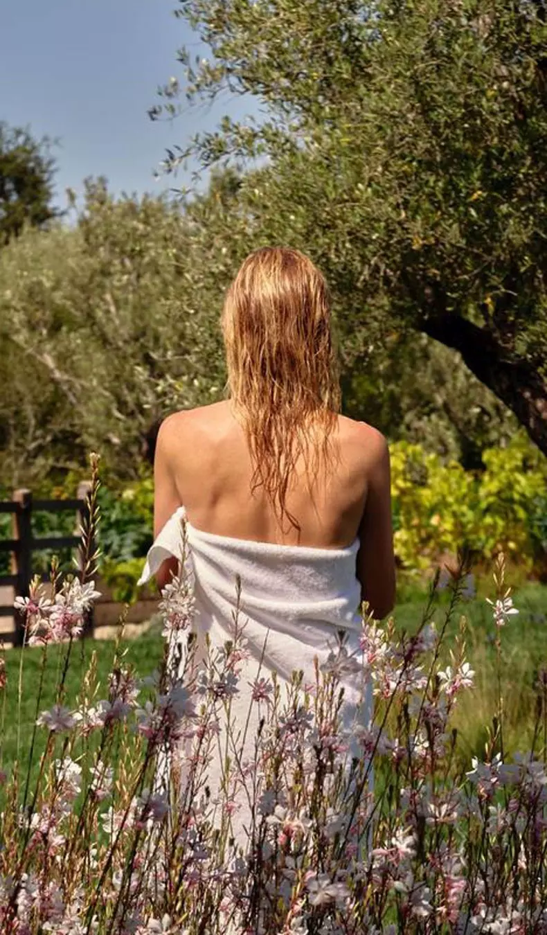 Gwyneth Paltrow stars in a new video for her 'Goop' Beauty brand, wearing nothing but a towel