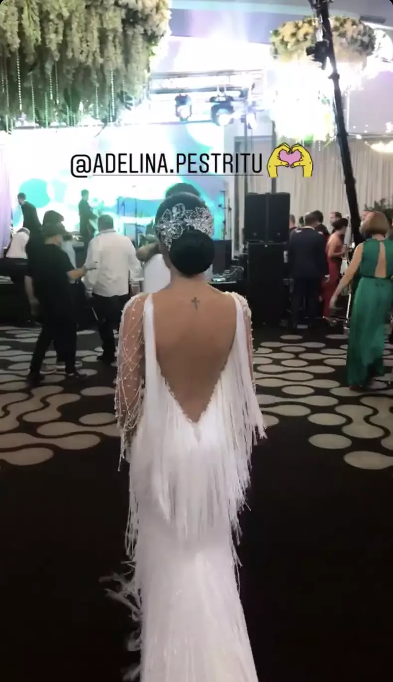 Adelina Pestrițu a îmbrăcat cea de-a doua rochie de mireasă
