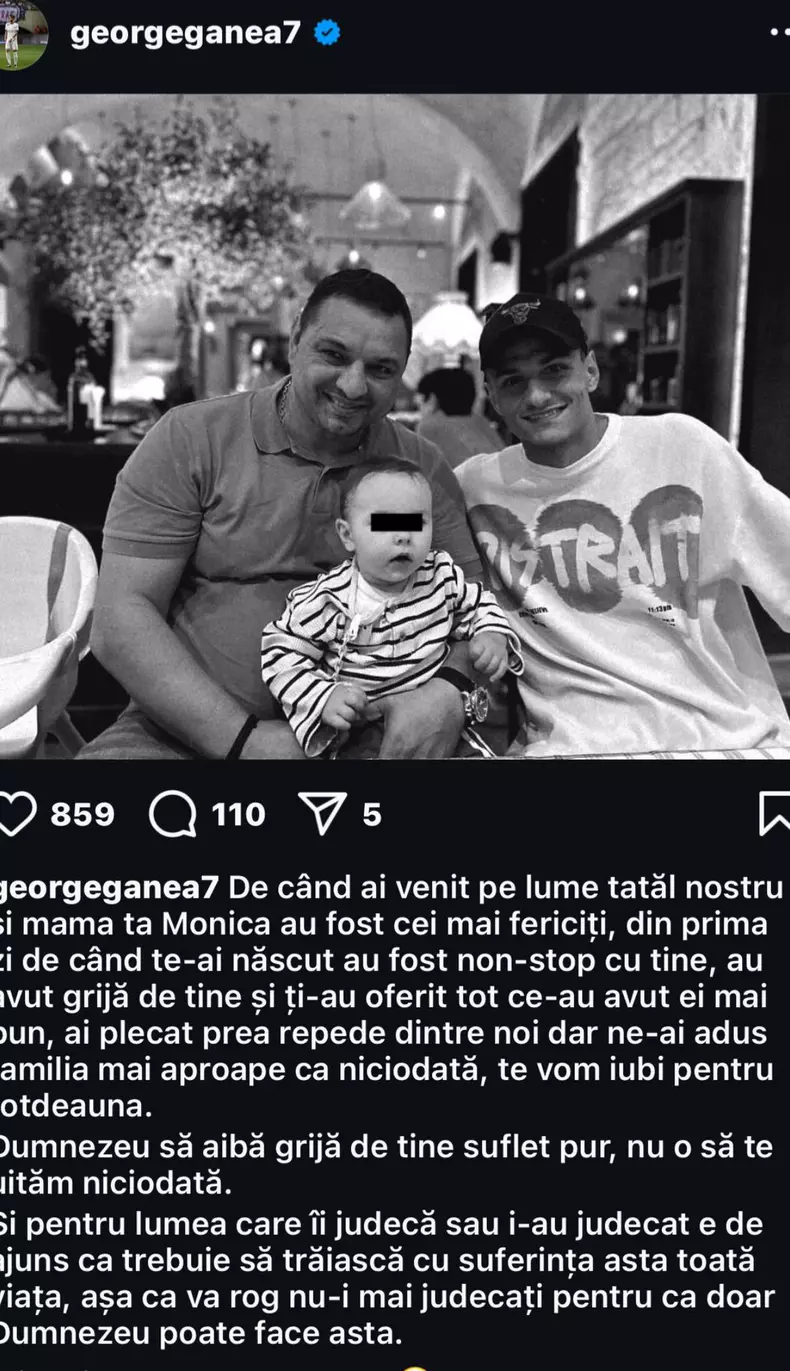 Mesajul fiului cel mare al lui Ionel Ganea