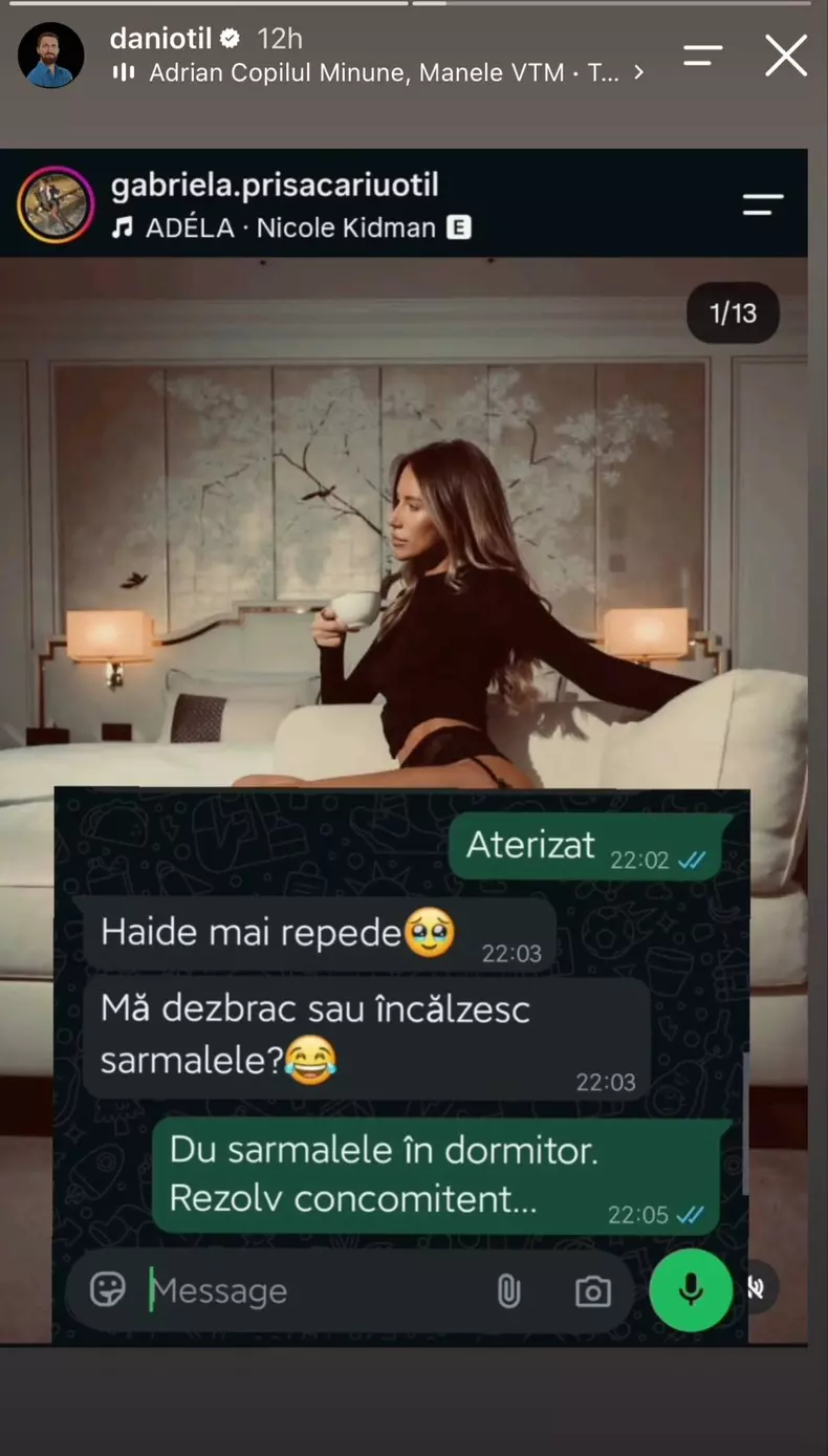 Gabriela Prisăcariu și Dani Oțil, schimb de replici amuzante