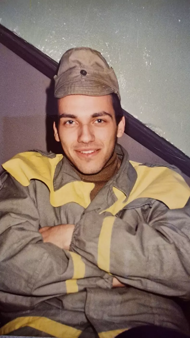 Chef Stefan Popescu, cand era pompier