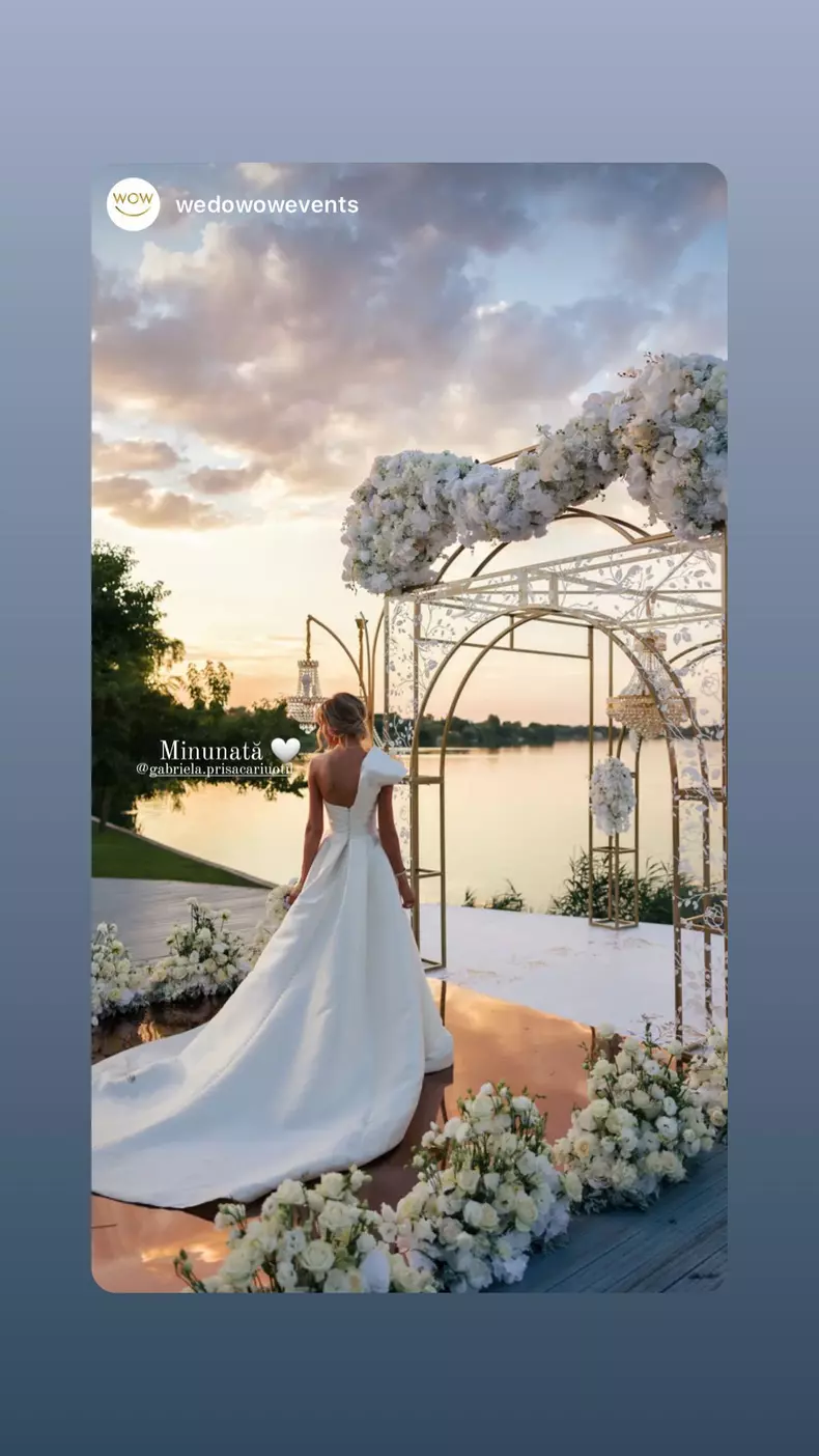 Dani Oțil Gabriela Prisăcariu imagini de la nunta rochia de mireasa
