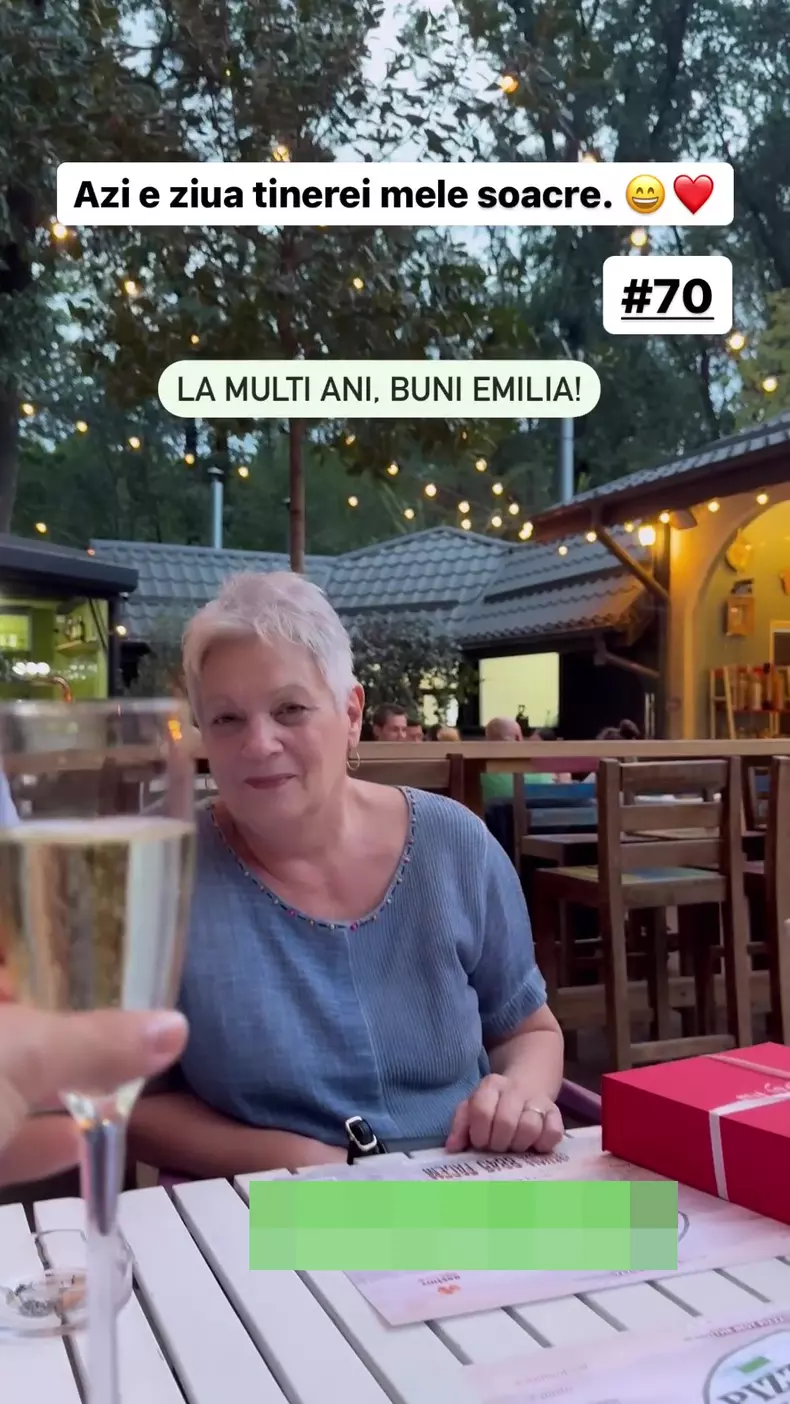 Aniversare mama lui Radu Vâlcan, Emilia