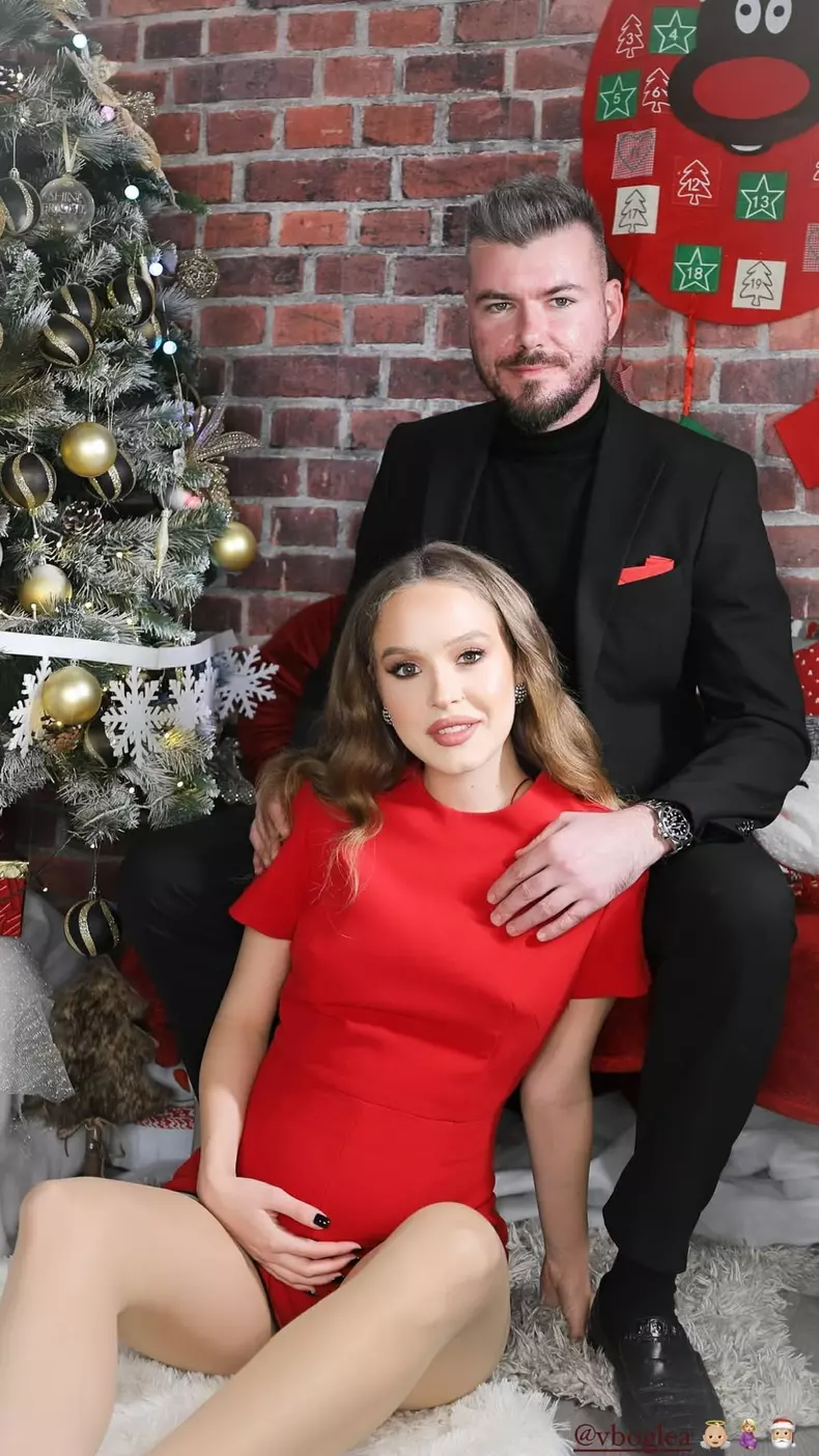 Mara, fiica Raluca Moianu și Marius Ancuța, și soțul ei, Virgil Boglea