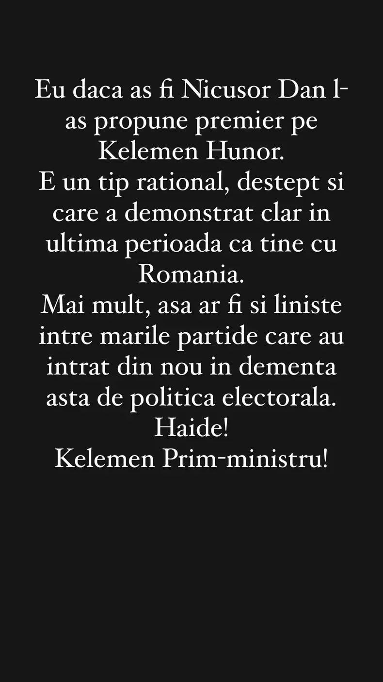 Denise Rifai spune că l-ar propune premier pe Kelemen Hunor, dacă ar fi în locul lui Nicușor Dan (3)