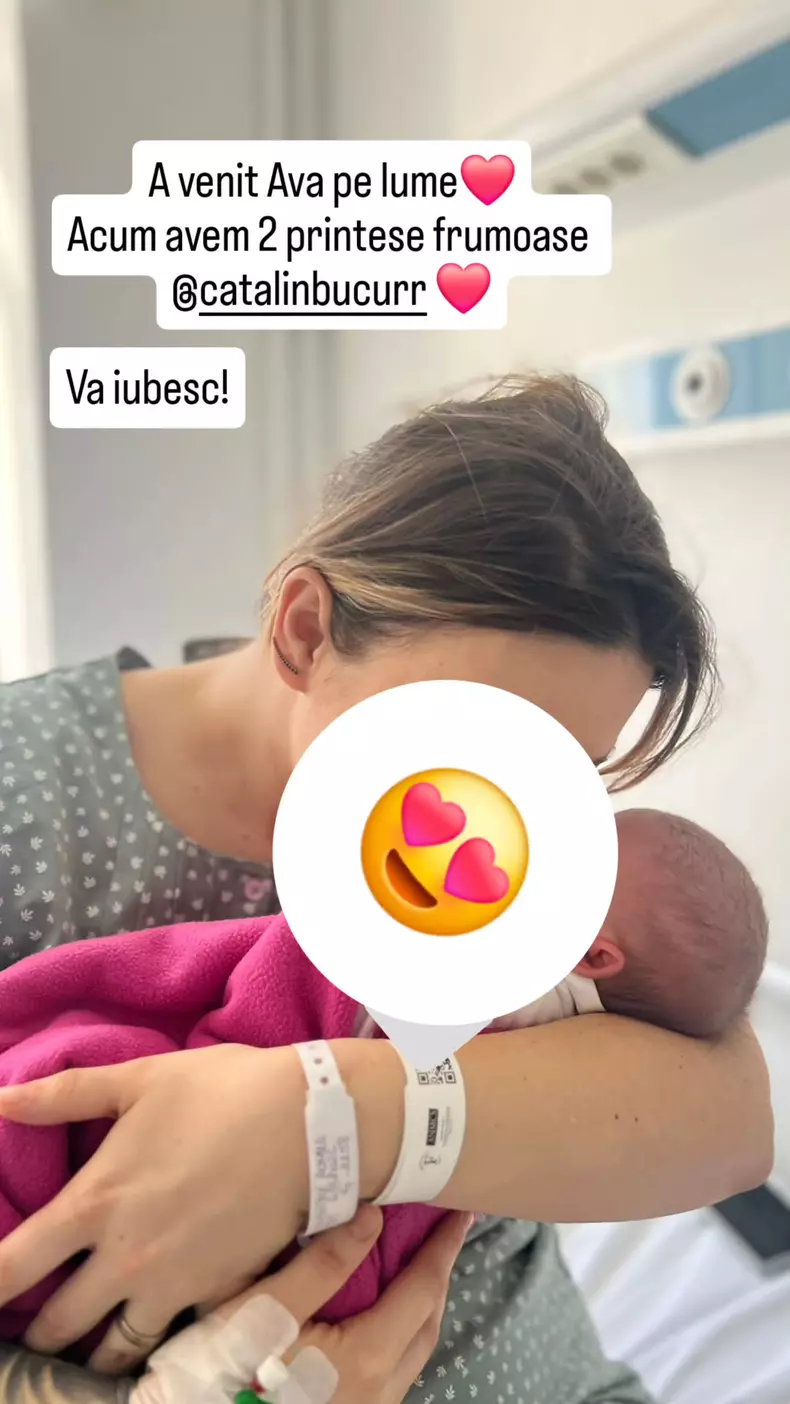 Roxana Blenche și fiica cea mică, Ava